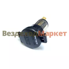 Корпус прикуривателя - гнездо ACS-120-01 (12В/10А; дополнительное, металл., установочный d=25мм)