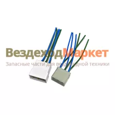 Колодка соед. гнездо+штырь КЛ067-1 6-х конт. 6,3мм в сб. с провод. 0,75мм Диалуч