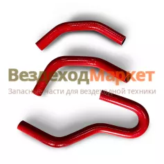 Патрубоки отопителя C41R11.8120000 (Газон Next дв. ЯМЗ, 3шт красный силикон)