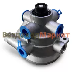 Воздухораспред. тор. прицепа 3527-013-001-0 2-х провод., 6 отверст. под глушитель /SORL/