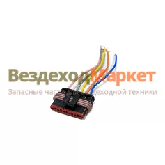 Разъем-розетка СПГ-6Р/АМР282090-1/6-ти конт. прямоугольная с проводом