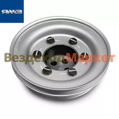 Шкивы коленвала 650.1005051-01 со ступицей в сб. (2 шкива,9-ти и 5-ти ручьев.) (Автодизель)